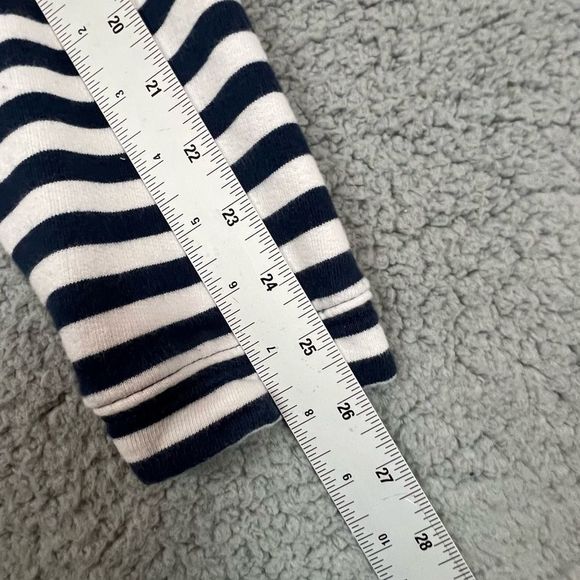 VINEYARD VINES WOMENS ROLL NECK PULLOVER SIZE L WHITE WITH BLUE STRIPES - Picture 7 of 9